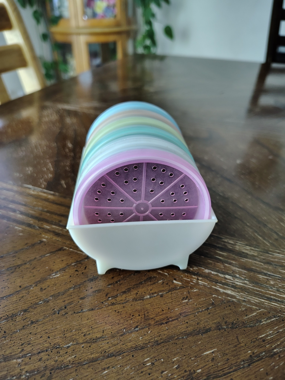Vintage (70's) Tupperware pastel stackable coasters